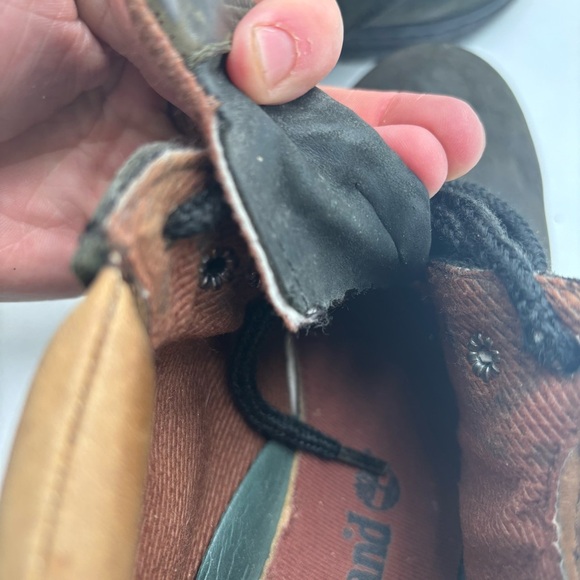 VTG Timberland Women’s 9.5 Black Leather Lace Up Ankle Boots - Picture 9 of 9